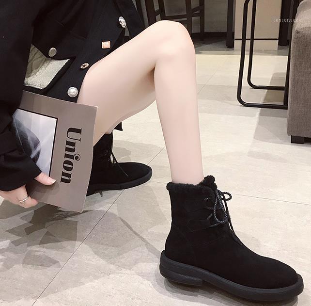 

Women's Shoes 2021 Snow Boots Ins Net Red Super Fire Winter1, Black