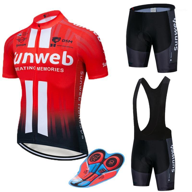 

2020 RED SUNWEB pro Cycling wear Bike jersey Quick Dry Bicycle clotheing mens summer team Cycling Jerseys 20D bike shorts set1