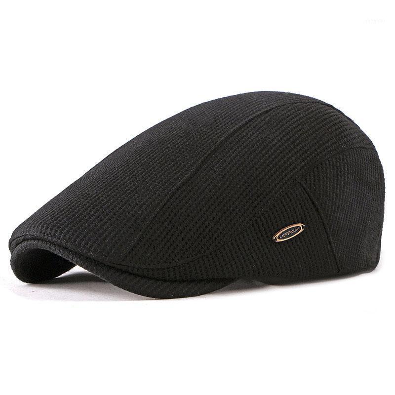 

Autumn Winter Women Knitted Woolen Hat Warm Beret Hats Peaked Cap Classic Design Driving Sun Unisex Flat Berets1, Grey