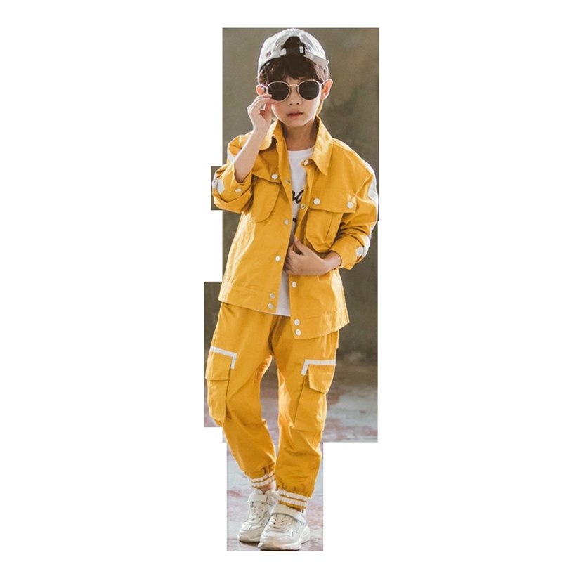 

Teen Boys Clothing Striped Jacket & Pants Boys Clothing Set Cargo Pants Costume For Boy Autumn Casual Children's Clothes For Boy 201127, As picture