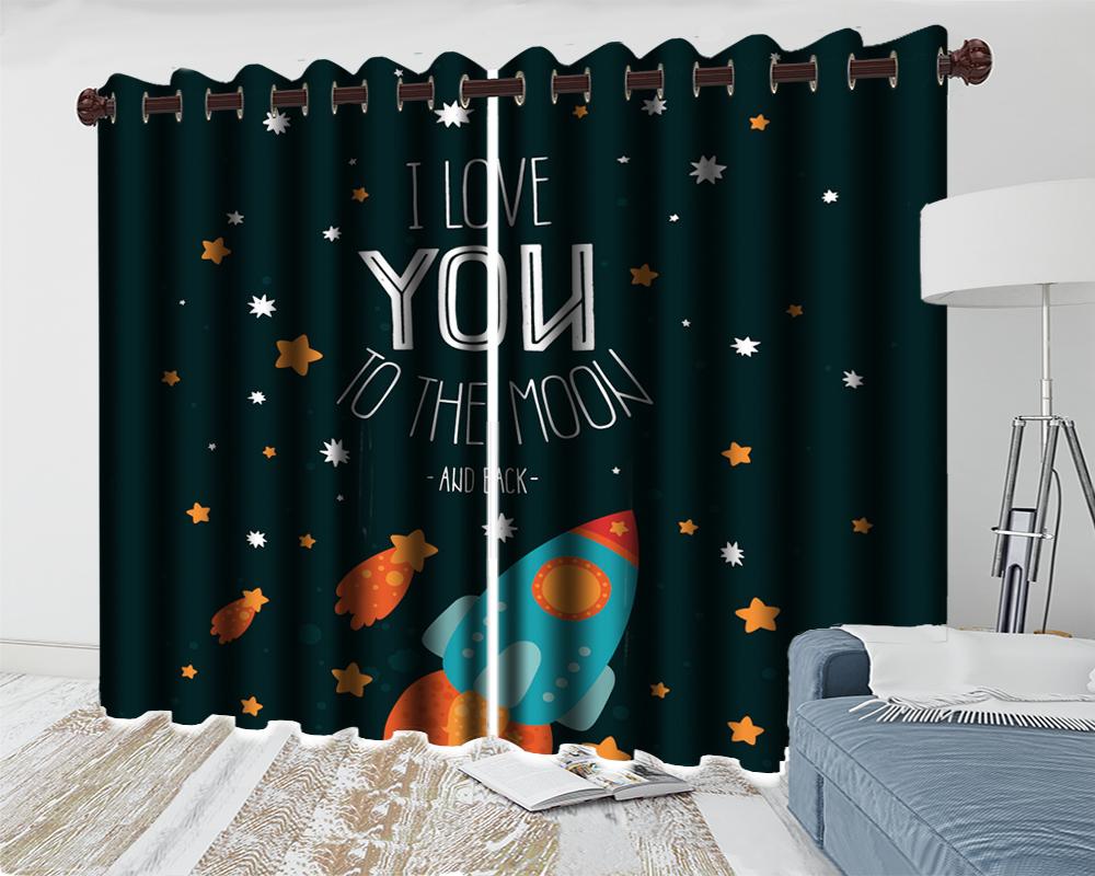 

High Quality Curtains for Living Room Dreamy Star Curtain Customize Your Favorite Beautiful 3d Blackout Curtain, As pic