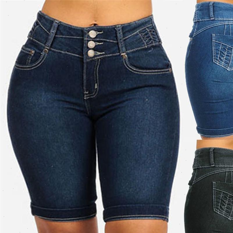 

plus size denim shorts women summer elastic slims fit bodycon knee length shorts skinny shorts for women short feminino, White;black