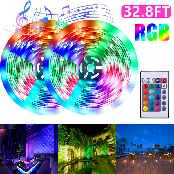 Hot selling high quality 12V-5050 RGB Wifi Remote Control 10 Meters 24 Keys 300 Lights (40W) Light Strip Dual Disk Discount