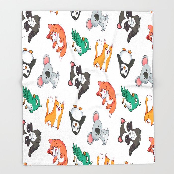 

Cute Animals Throw Blanket Portable Soft Picnic Blanket Warm Sofa Bed Sheets Flannel for Bed