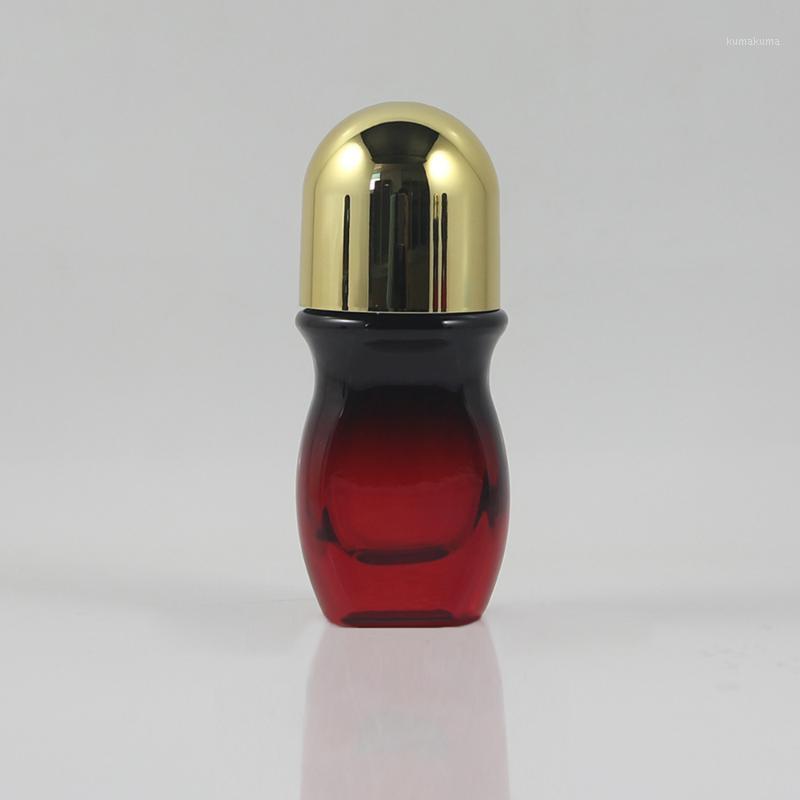 

30ml Red Roll on Bottle With Black/Gold Lid ,Empty Perfume Oil Glass Bottles1