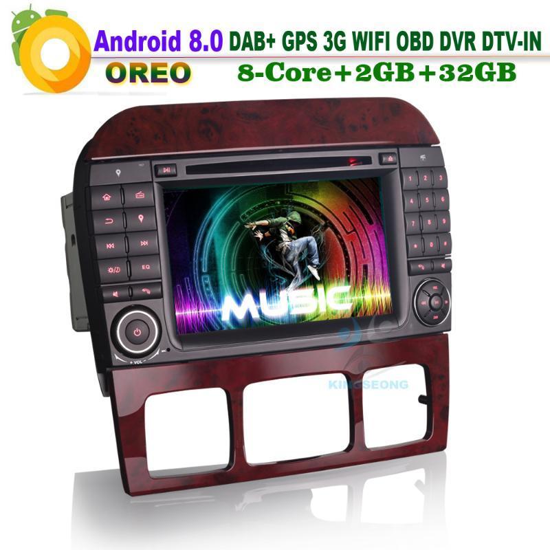 

8-Core Android 8.0 DAB+WiFi 3G Car Stereo Bluetooth CD GPS DVR DTV-IN RDS Car Radio for - S-Class CL-Class W2151