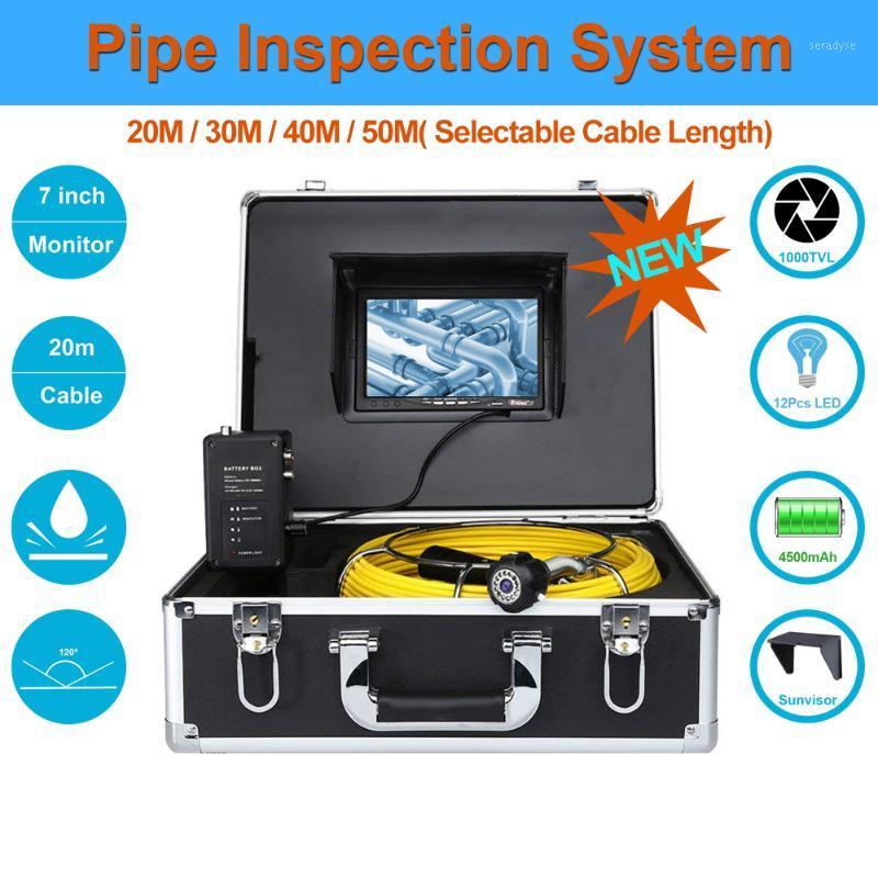 

20 Cable 23mm Lens Pipe Sewer Industrial 7 inch Monitor 12Pcs LED Waterproof Drain Pipeline Inspection System1