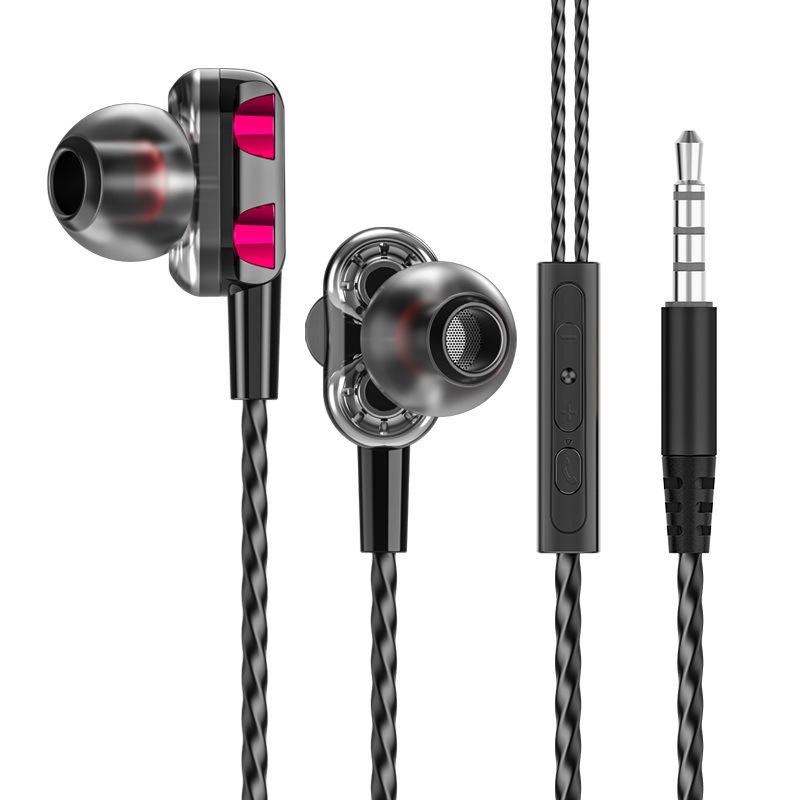 

Earphone Wired-Control-Gaming-Headset Stereo-Bass Universal Sports In-Ear