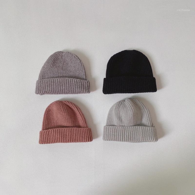 

Children's needle autumn and winter knitted hat1, Dark grey