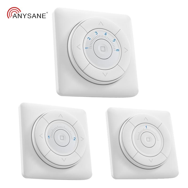 

ANYSANE 433.92mhz Rf Remote Control 1CH 2CH 6CH Emitter Wall Mounting Switch For Curtain Projector Garage Gate Door Automation