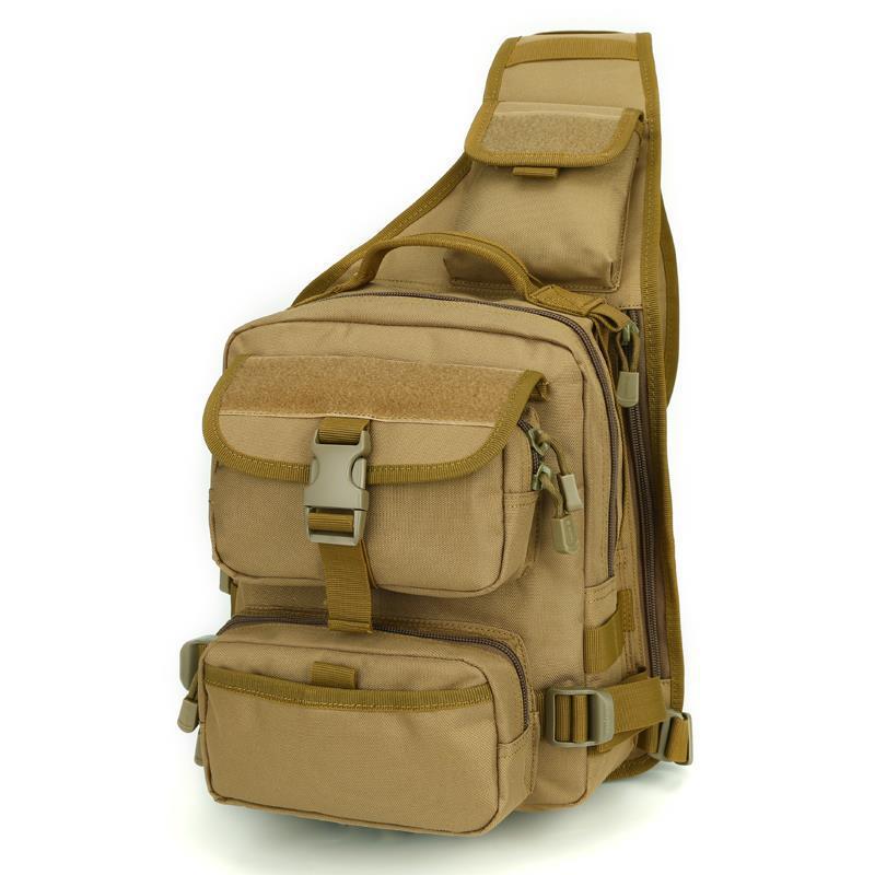 

Men Camo One Single Shoulder Bags Outdoor Sports Hiking Camping Chest Sling Backpack Male Cross Body Bag Travel Bags, Black