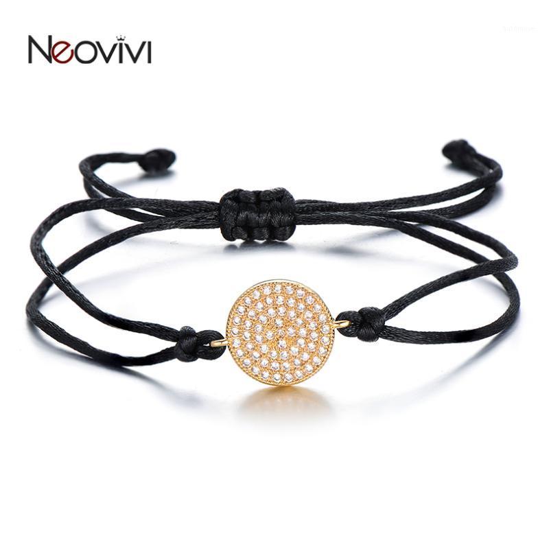 

Neovivi CZ Round Charms Bracelet Clear White Zircon Bead with Red Black Rope String Bracelets Jewelry for Women Girls Men Gifts1