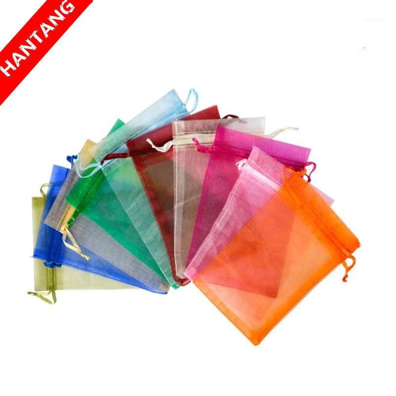 

100Pcs Organza Bags Jewelry Packaging Sachet Bags Wedding Event Decoration Supplie 7x9 9x12 10x15 11x16 13x18 15x20 17x23cm 6Z1