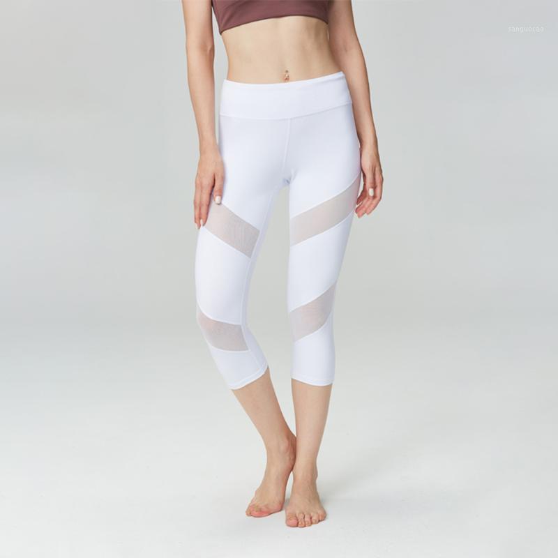 

WOMEN' MESH WORKOUT HIGH WAIST YOGA PANTS1, Red