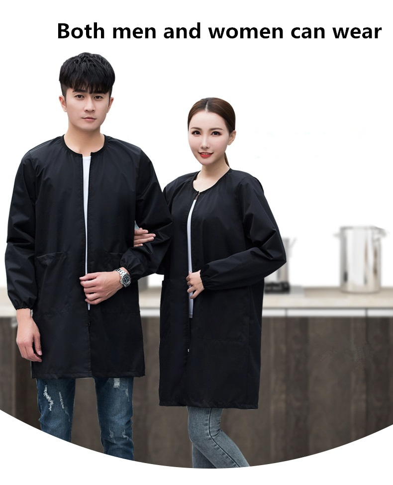 

Hair Salon Professional Hairdressing Long Sleeve Work Clothes Pet Grooming Haircut Work Clothes Barber Shop Assistant Apron Gown