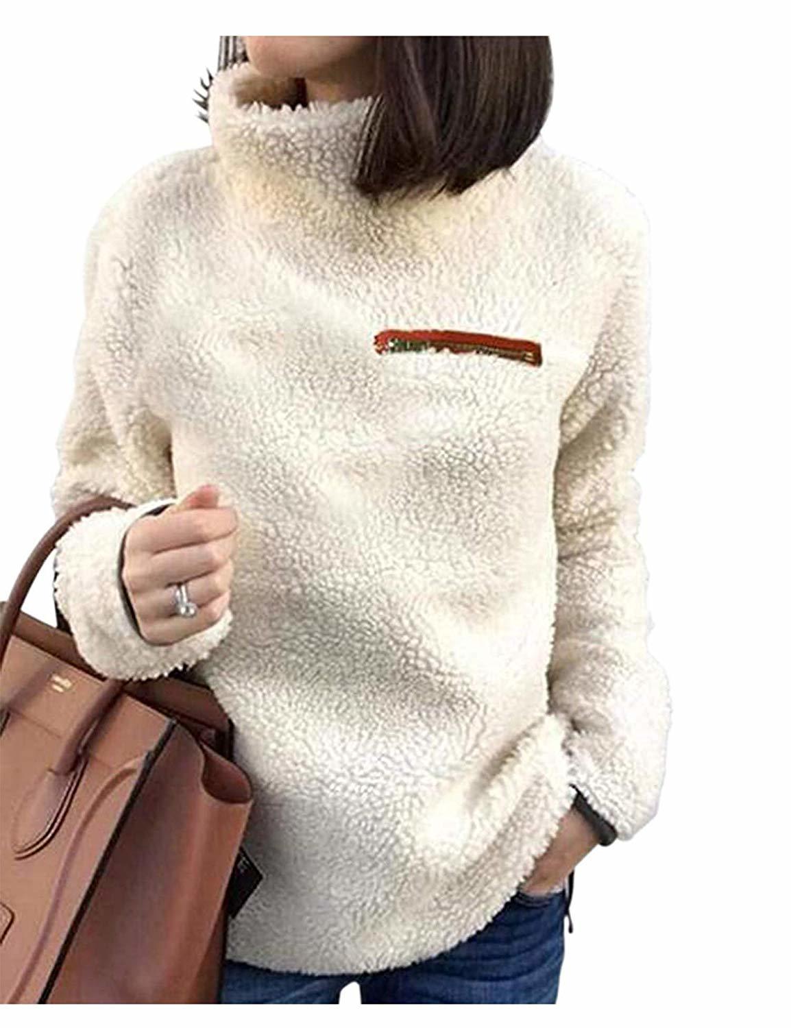 

2021 New Autumn Winter Warm Hoodies Women Casual Loose Hooded Sweatshirt Plus Size Fleece Flannel Sweatshirts Coat Ydjn, Dark green