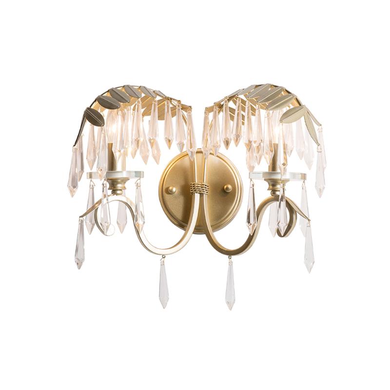 

luxury crystal wall lights gold wall lamp vintagle living room bedroom sconce lighting