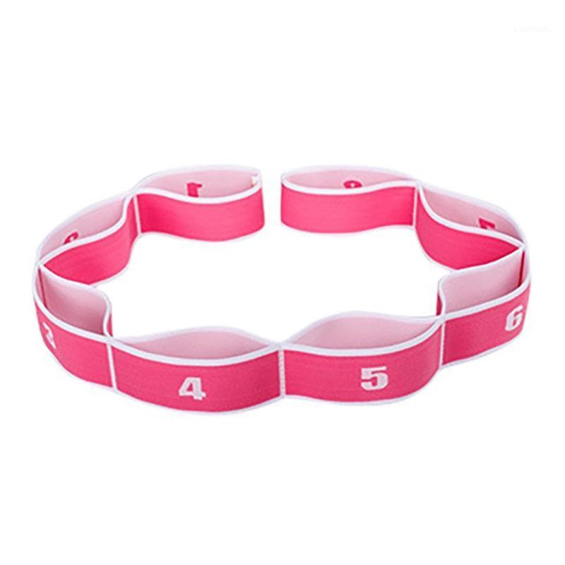 

New Sale Yoga Stretching Belt Fitness Yoga Pilates Elastic Band 8 Loop Elastic Nylon Latex Tape Stretching Belt1