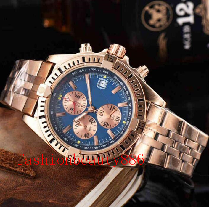 

2021 century brand men's alloy quartz 6-pin full working Watch 5H4P, Water proof18m
