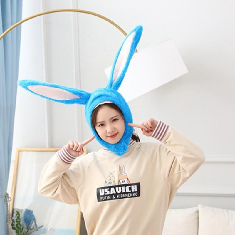 

Funny Plush Ears Hood Hat Eastern Cosplay Costume Headwear Props M2EB, White
