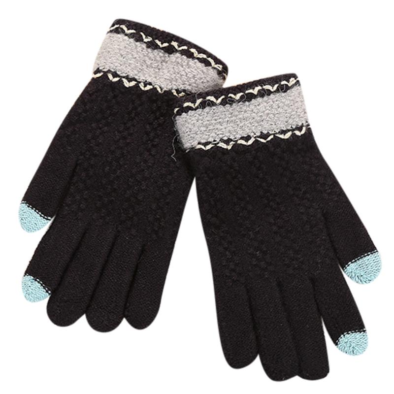 

Hot Women Multi-function Riding Screen Cute Winter Gloves Soft Warm Mitten Arm Hand Warmer Knitted Long Fingerless Gloves