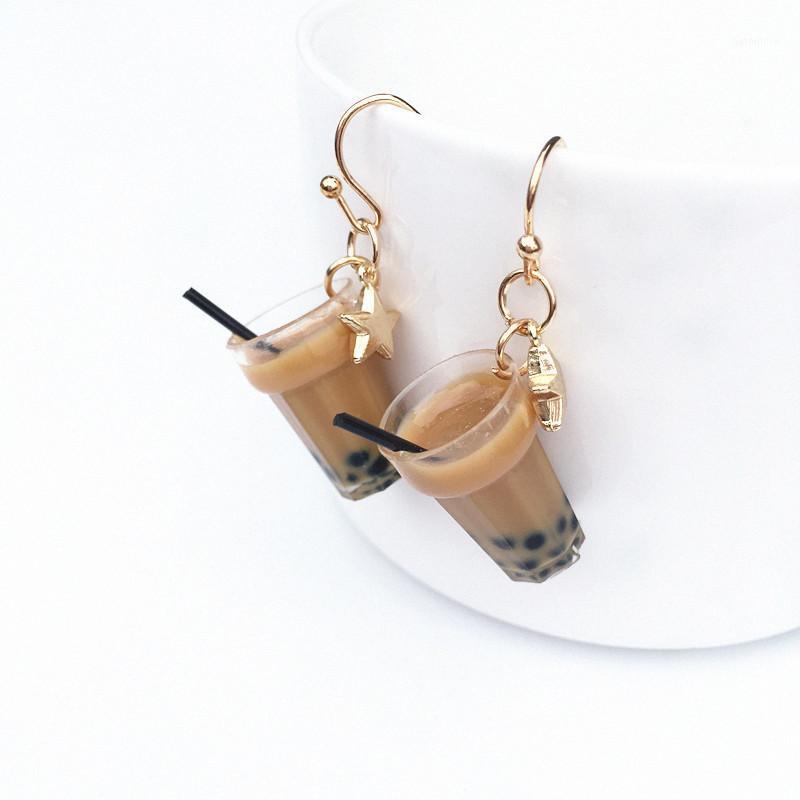 

Funny Lemon Pearl Milk Earrings Creative Star Bubble Resin Dangle Earring for Women Girl Christmas Birthday Jewelry1