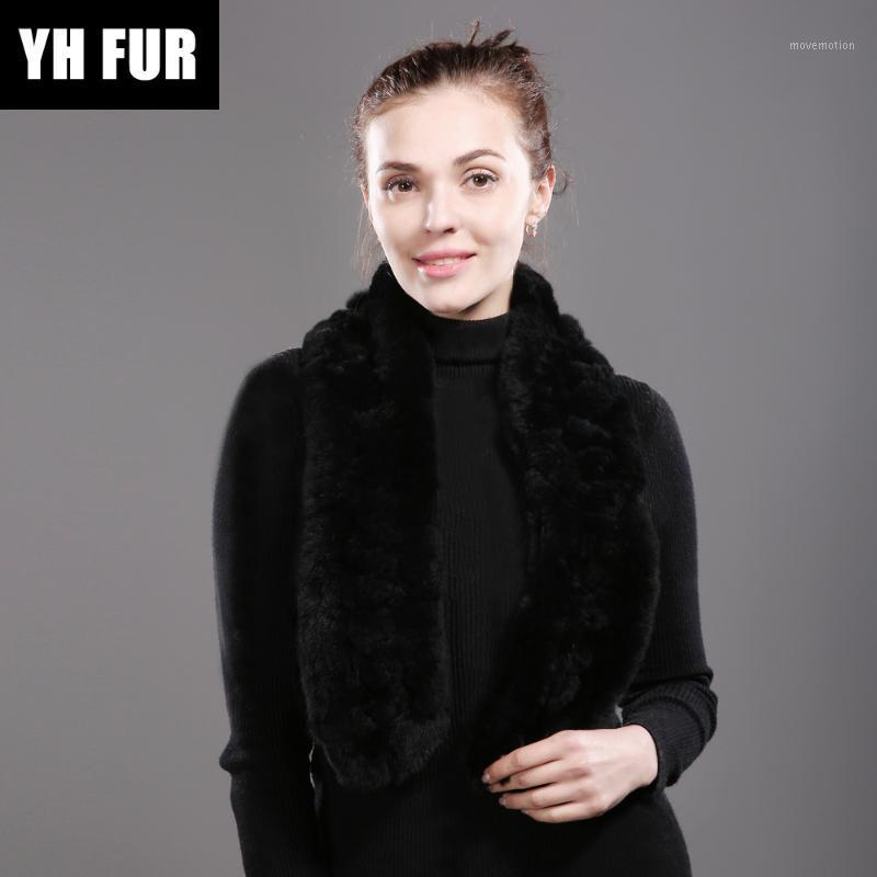 

Women New Style Real Genuine Rex Fur Scarf 2020 Fashion Knitted Fur Ring Scarf Real Rex Scarves Shawl1