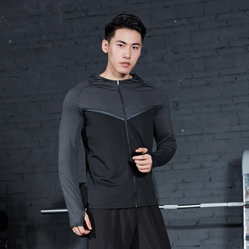

Mens Hoodie Running Jackets Zipper Outdoors Sportswear Long Sleeve Cycling Training Tights Man Gym Bodybuilding Shirts, Dmbf9036