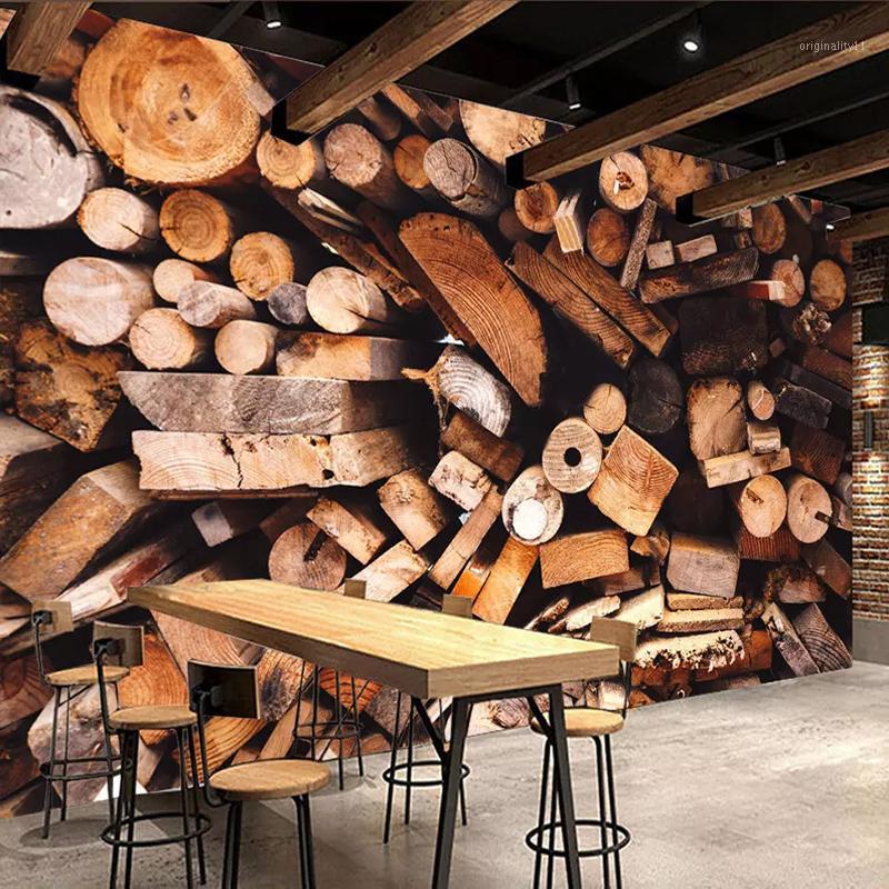 

Drop Shipping Custom Any Size Retro Nostalgia Wood Grain 3D Photo Wallpaper For Kitchen Wall Decor Mural Wallpaper Waterproof1, As pic