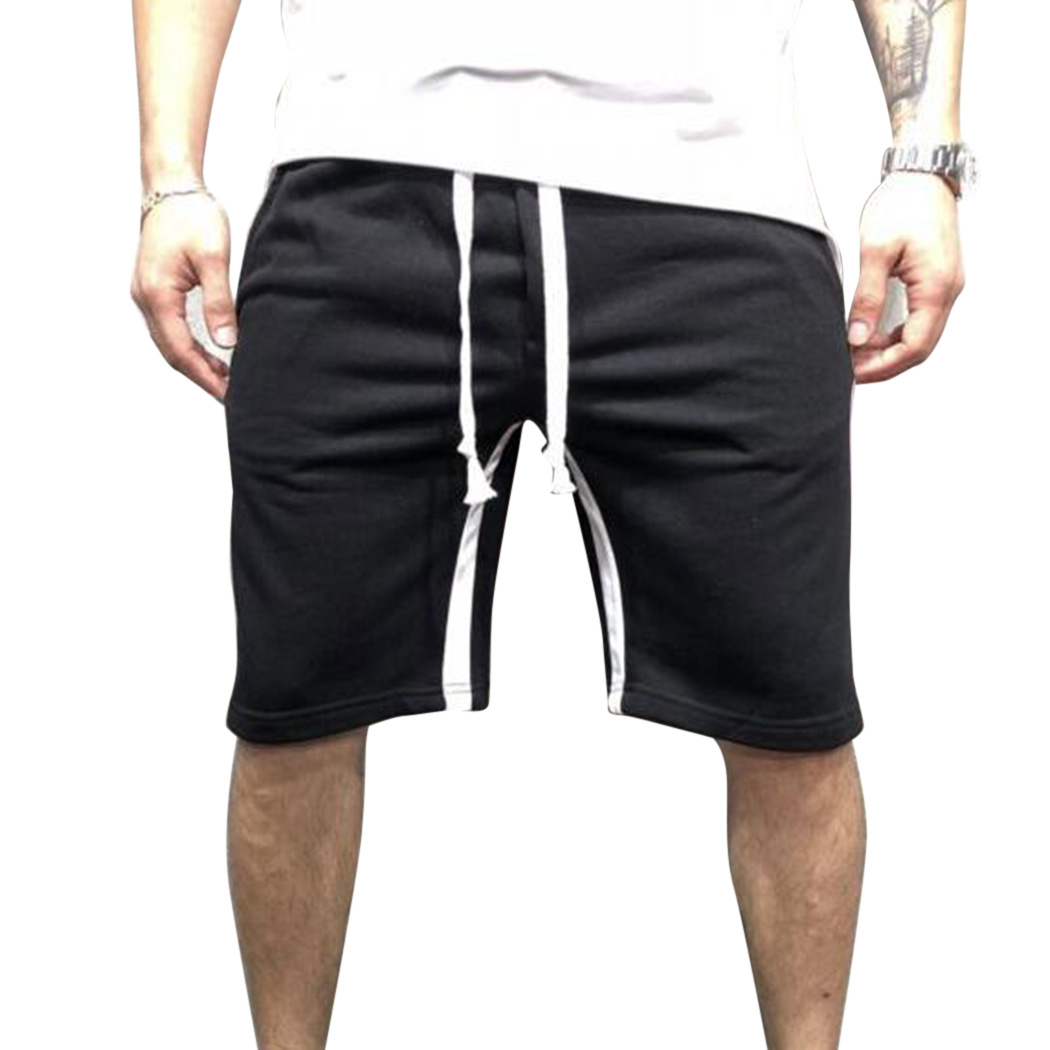 

2019 Summer Casual Shorts Men Streetwear Fashion Male Breathable Solid Short Sweatpants Mens Trousers Plus Size M-3XL, White;black