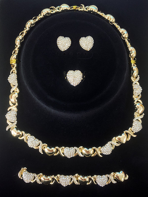 

XOXO jewelry set for women Necklaces Earrings 14K Gold Jewelry Sets for Women Wedding Jewelry earrings for women set, 14k gold plated