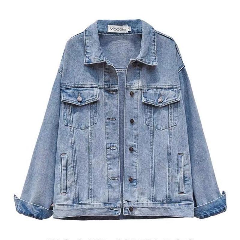 

Hong Kong Style Solid Jeans Bomber Jacket Women Women Coats Female Outwear Denim Long Coat Harajuku Plus Size Streetwear Gothic, Gray