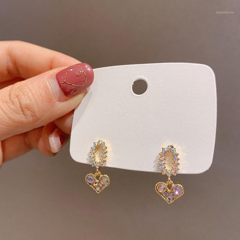 

1 Pair Fashion Crystal Zircon Love Heart Earrings for Women Drop Earrings Sweet Female Jewelry Gifts1