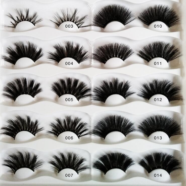 

1/5 Pairs 25mm Lashes 3D Faux Mink Hair False Eyelashes Thick Long Wispy Fluffy Eyelashes Handmade Eye Makeup Tools