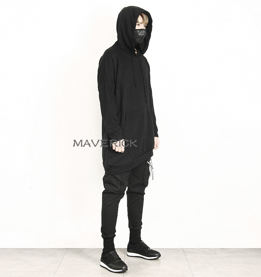 

2021 S-6xl!! New Winter Men Personality with Hooded Asymmetric Oblique Hem Patchwork Hoodie EH11, Do not add wool