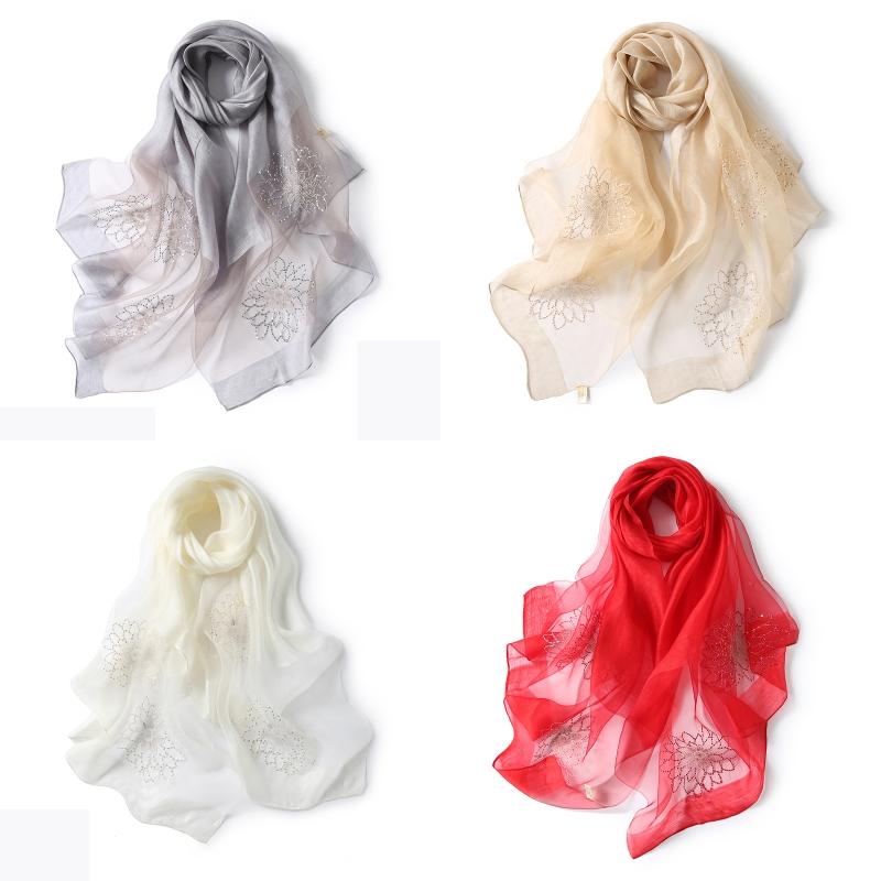 

Embroidered Women Shawls Hijab Head Wraps Lady Travel High Quality Elegent Winter Neck Scarves