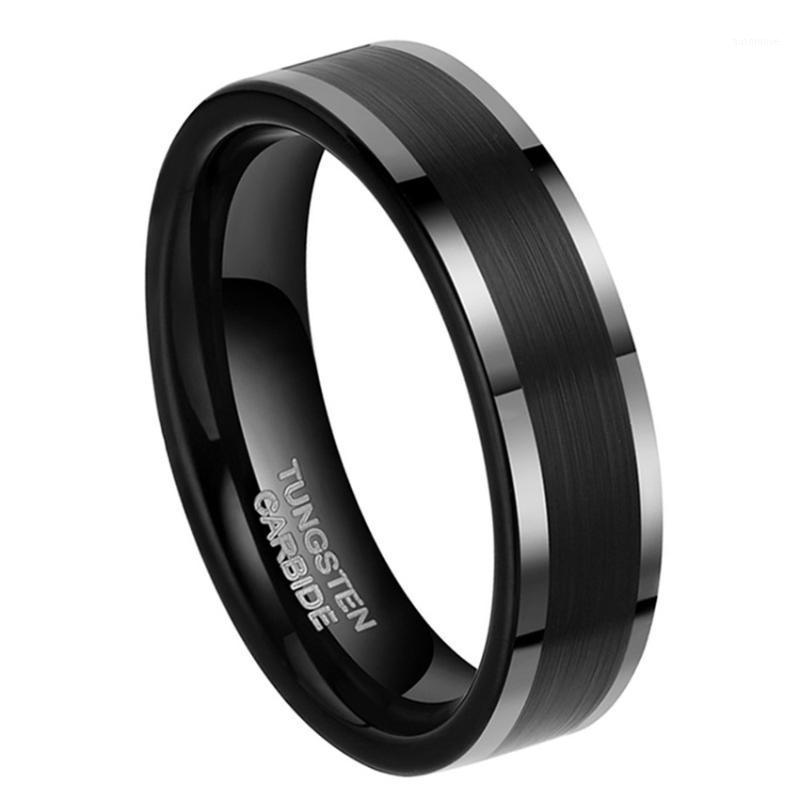 

Simple Fashion High Polish Ring Korean New Black Men's Tungsten Steel Ring Jewelry1