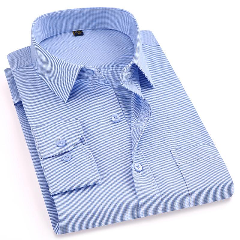 

Fashion business men' smart casual shirts square collar long sleeved easy care non-iron print/plaid regular fit male tops, 5659xg
