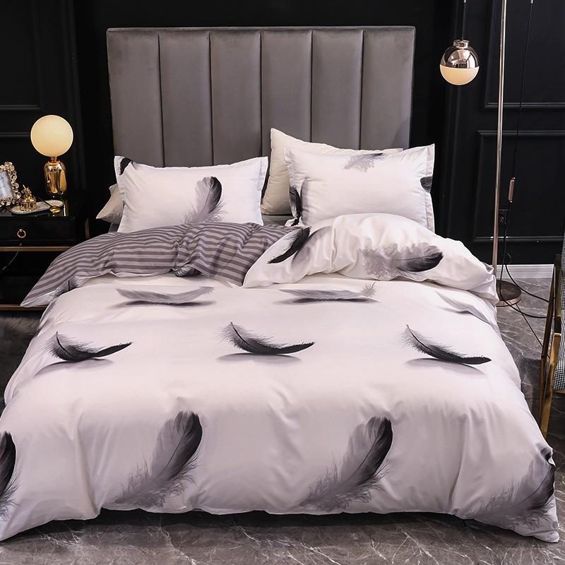 

kuup Hot Sale 3d Feather patterns Sanding Duvet Cover Set Au Us Eu  Full Queen King Bedding Set Comforter 3pcs Bed Linen