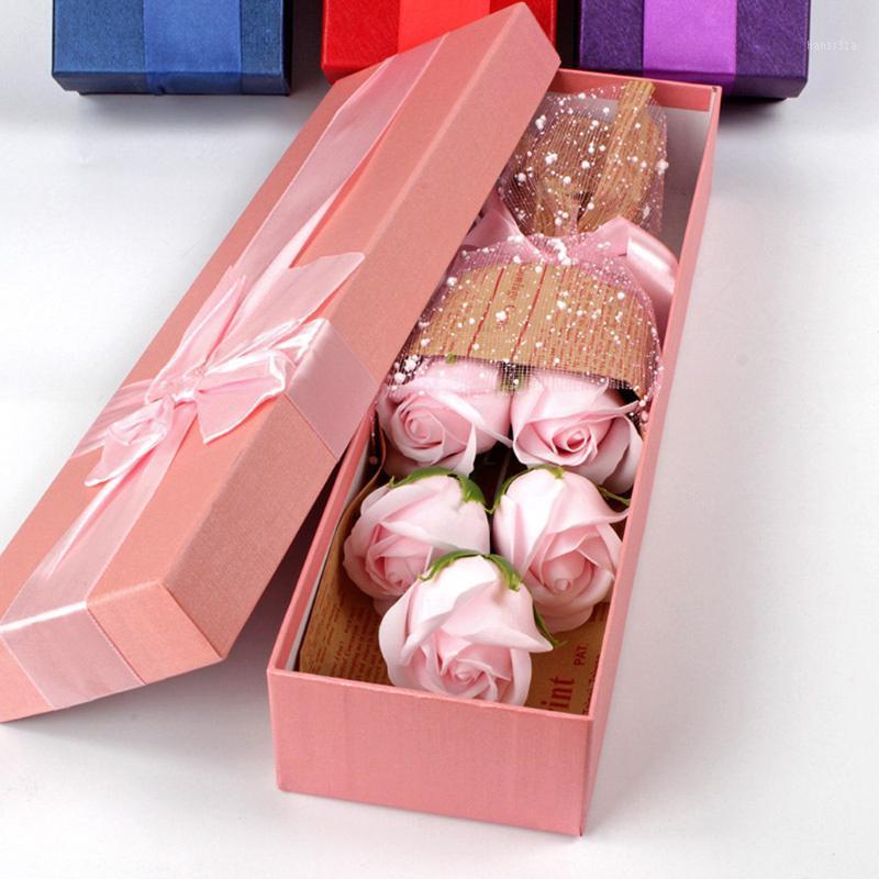 

1set Roses Soap Flower Soap Gift Box Valentine's Gifts Wedding Decoration Gift Flower Case Wedding Decoration Festival1