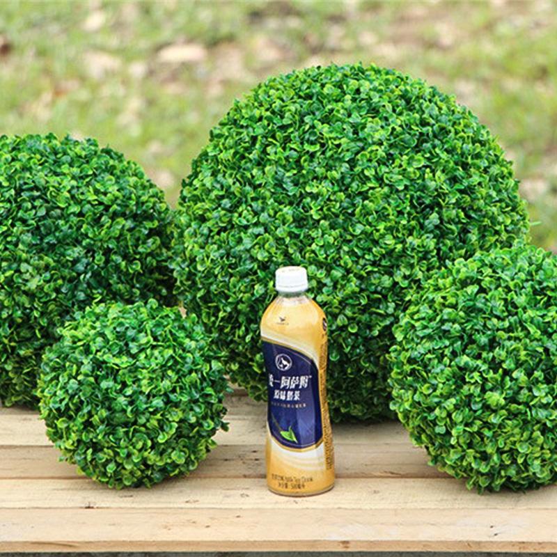 

1pc (4 Size) Large Green Artificial Plant Ball Topiary Tree Boxwood Wedding Party Home Outdoor Decor plants plastic grass bal