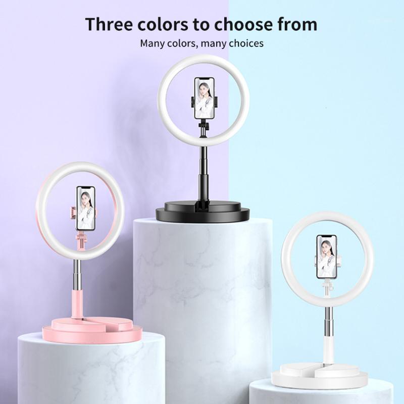 

10.2 Inch 26cm USB 3 Modes LED Selfie Ring Light Photography Vlogging Video Light Foldable Stand Tripod & Desktop Holder1
