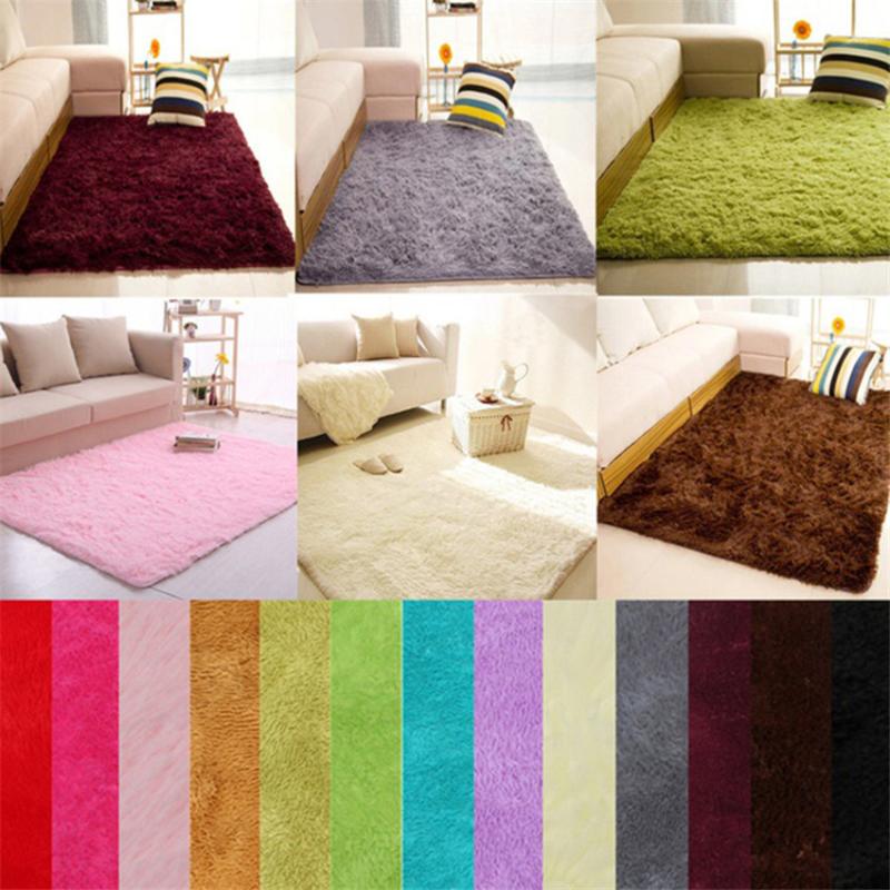 

Brand new Rectangular carpet short hair Soft Fluffy Rugs Anti-Skid Shaggy Area Rug Dining Room Home Bedroom Carpet Floor#pingyou, Gray