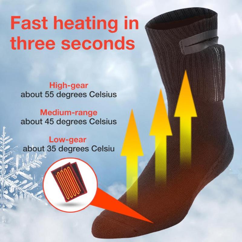 

Heated Socks 3.7V 2200mAh Rechargeable Winter Electric Thermal Socks Foot Warmer For Men Women Hiking Hunting Camping Fishing, Black