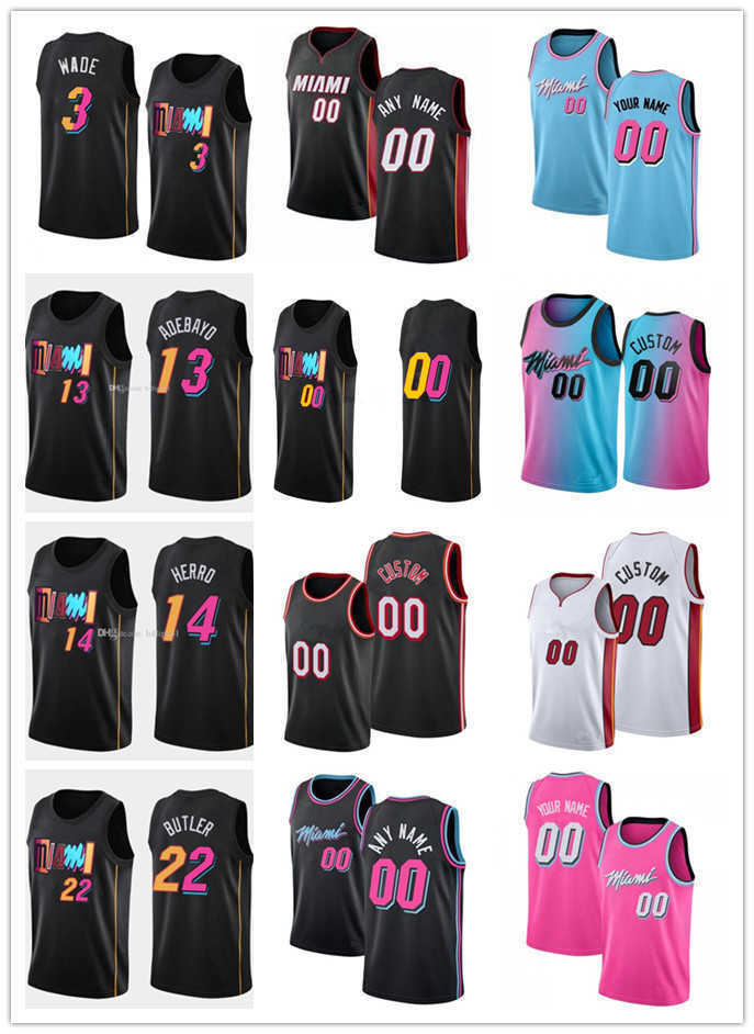 

75th Custom Mens Womens youth Miami's Heat's Kyle 7 Lowry Jimmy 22 Butler 4 Victor Oladipo 13 Bam Adebayo Basketball Jerseys, Black;red