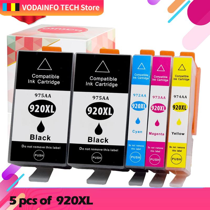 

5PCS For 920 compatible ink cartridge for 920XL 920 Officejet 6000 6500 6500A 7000 7500 7500A printer with chip