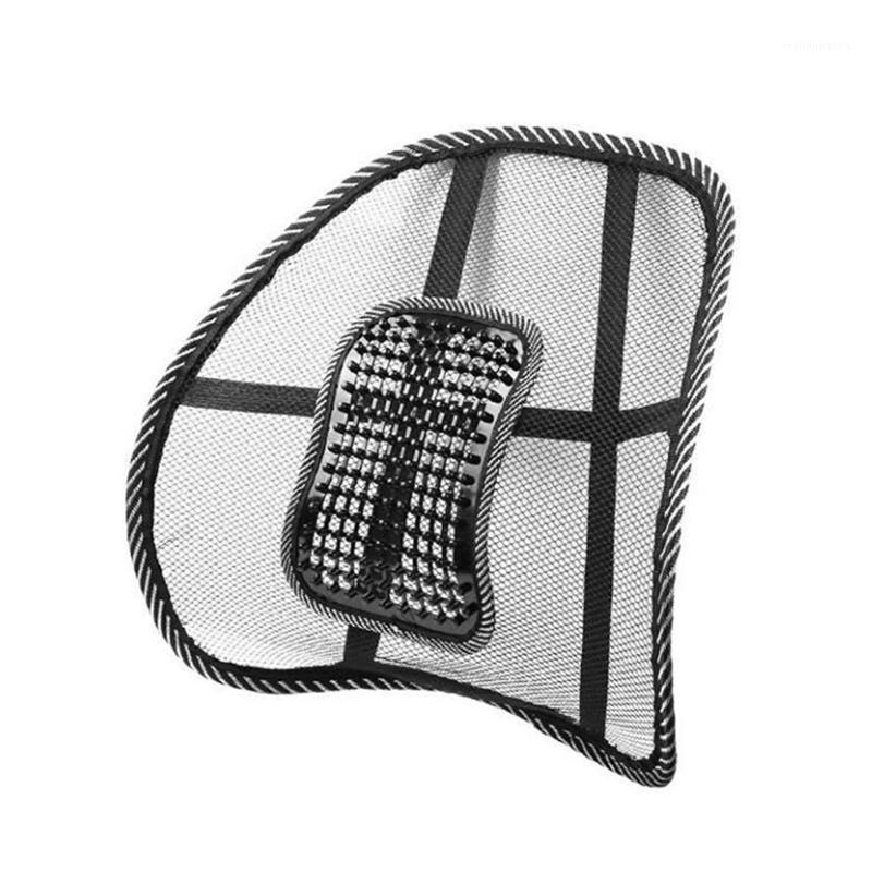 

Seat Cushions Car Cover Cushion Ice Mesh Leather Backrest Lumbar Support Office