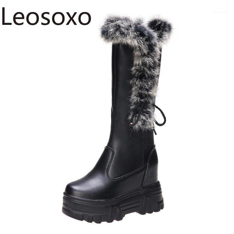 

Thigh-high Boots 2020 Winter New Platform Heel Rider Boots Warm Tall Fashion High Heels Platform Gothic Shoe Woman1, Gray