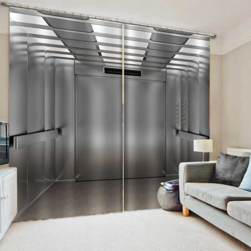 

Morden sliver Space for expansion curtains 3D Window Curtains For Living Room Bedroom Customized size, As pic