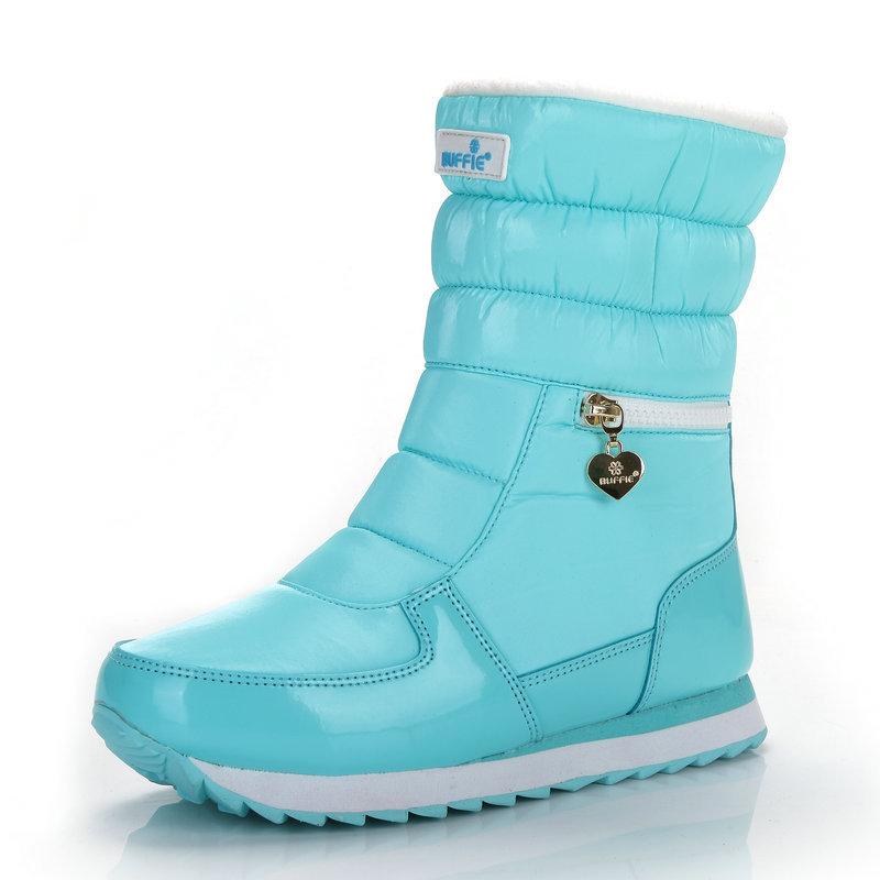 

LTARTA 2020 Women Platfrom Blue Boots Snowflake Snow Boots Flat Bottom Non-slip Waterproof Cotton Shoes High Heel JSH-m025, Black